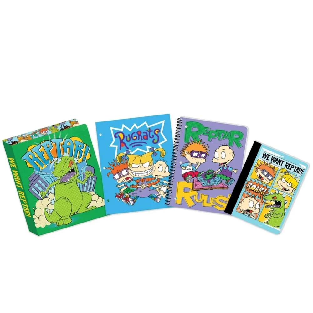 Nickelodeon Rugrats Stationery  Bundle 3-Ring Binder Folder Notebook Composition